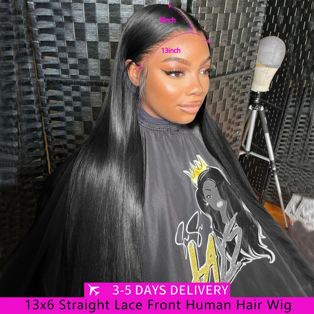 13x6 Straight Human Hair Wigs 32 Inch Lace Front Human Hair Wig Transparent HD Lace Wigs Brazilian Wigs Human Hair For Women
