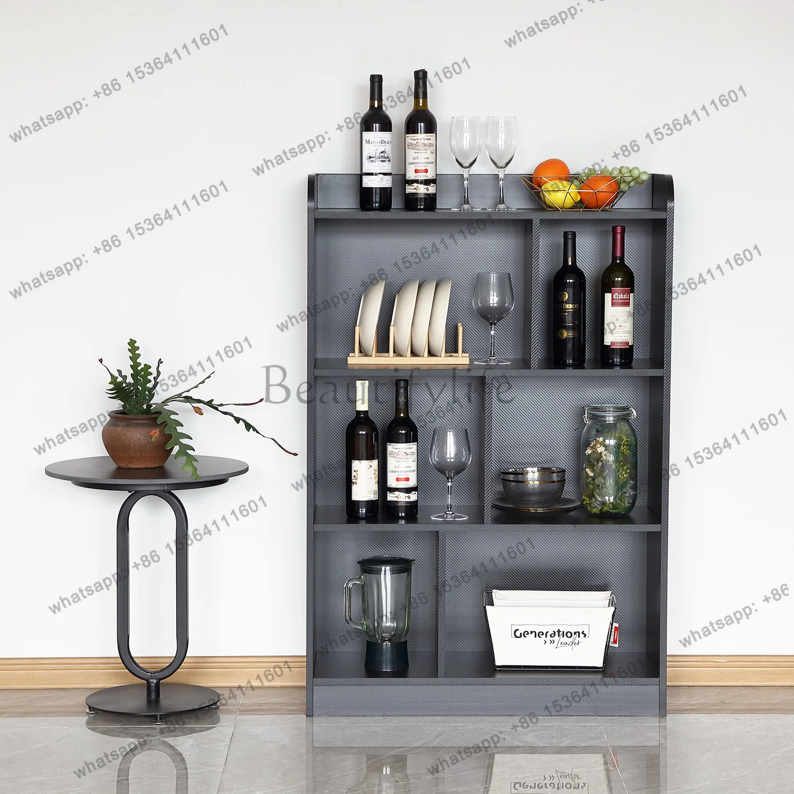 3-Tier Book Shelf with Back Panel 6 Cube 3 Shelf, Stability and Durable Bookcase,Multifunctional Cube Storage Organizer