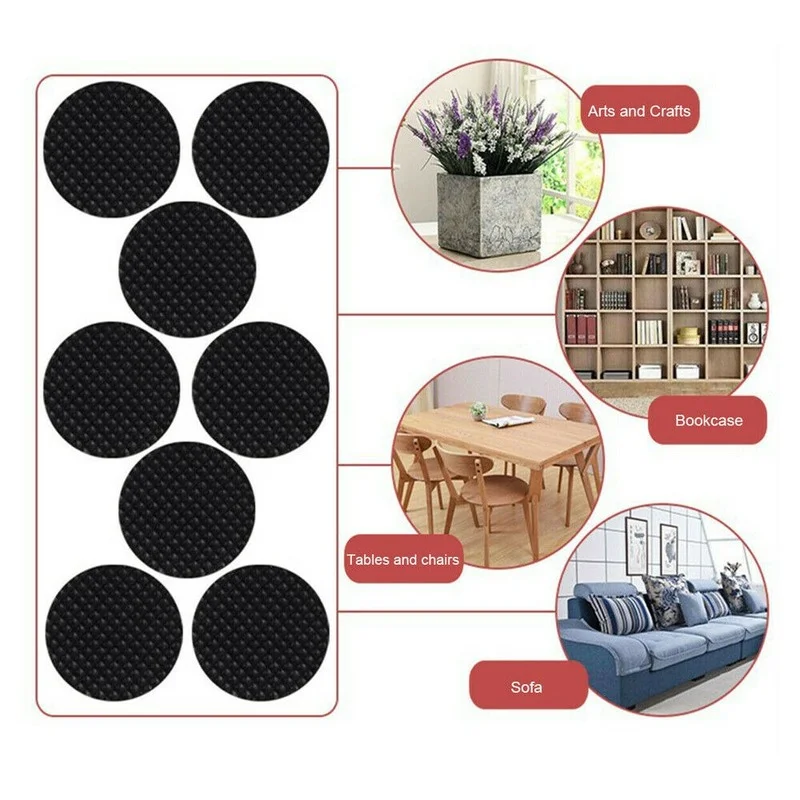 48PCS Thickening Self Adhesive Furniture Leg Feet Rug Felt Pads Anti Slip Mat Bumper Damper for Chair Table Protector Hardware