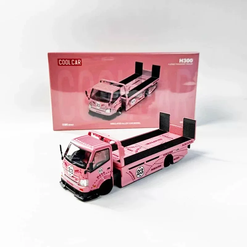 TimeMicro 1:64 H300 Flatbed transport Trailer -Advan/BWT/Martini alloy model-in stock