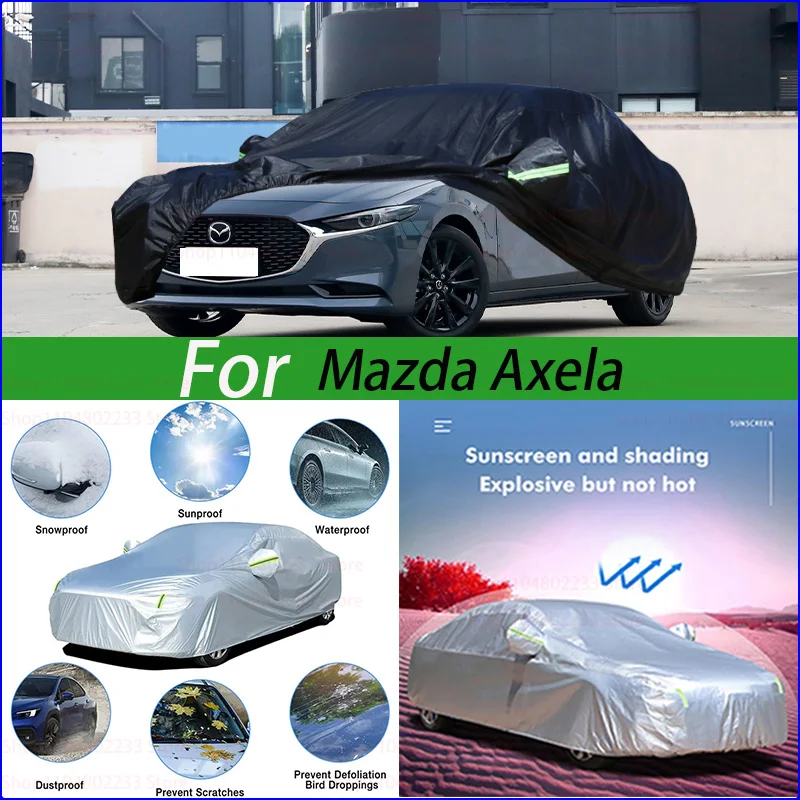 

Car Cover Universal Protective Cover,Anti Aging,Auto Dustproof Anti-Rain Snow Waterproof For Mazda Axela