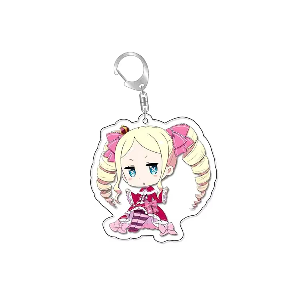 6CM Anime Re:ZERO -Starting Life in Another World Acrylic Keychain Stand Model Cosplay Characters Ornament Accessories Good Gift