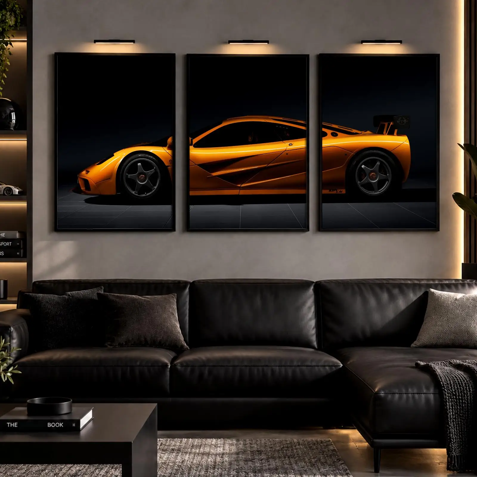 3pc Heritage Hypercar Painting Calligraphy Canvas Poster Set Wall Art Prints for Bedroom Living Room Home Decor Gift