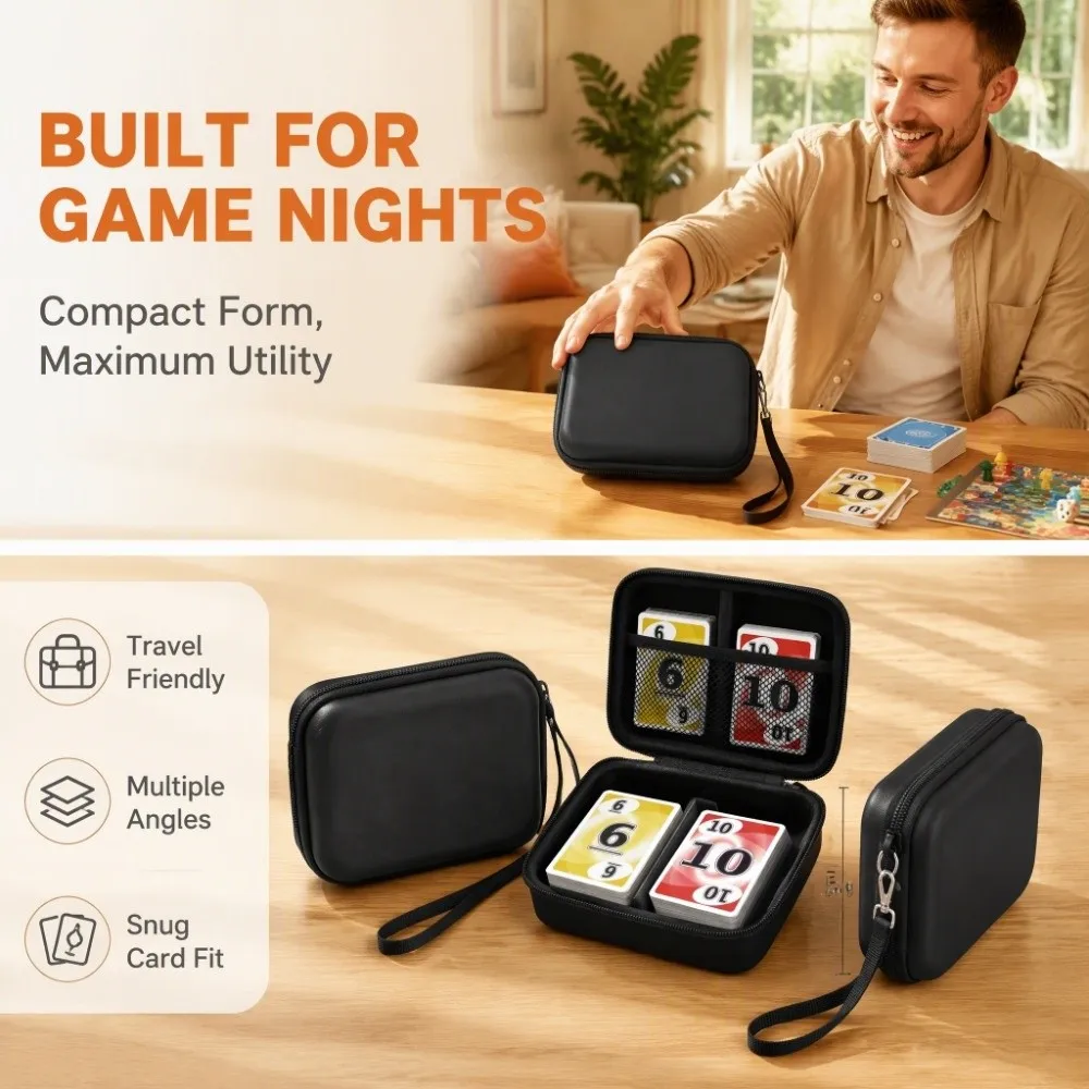 Christmas Gift Large Capacity Hard Case EVA Loose Leaf Card Storage Box Waterproof Zipper Card Collection Holder Game Card