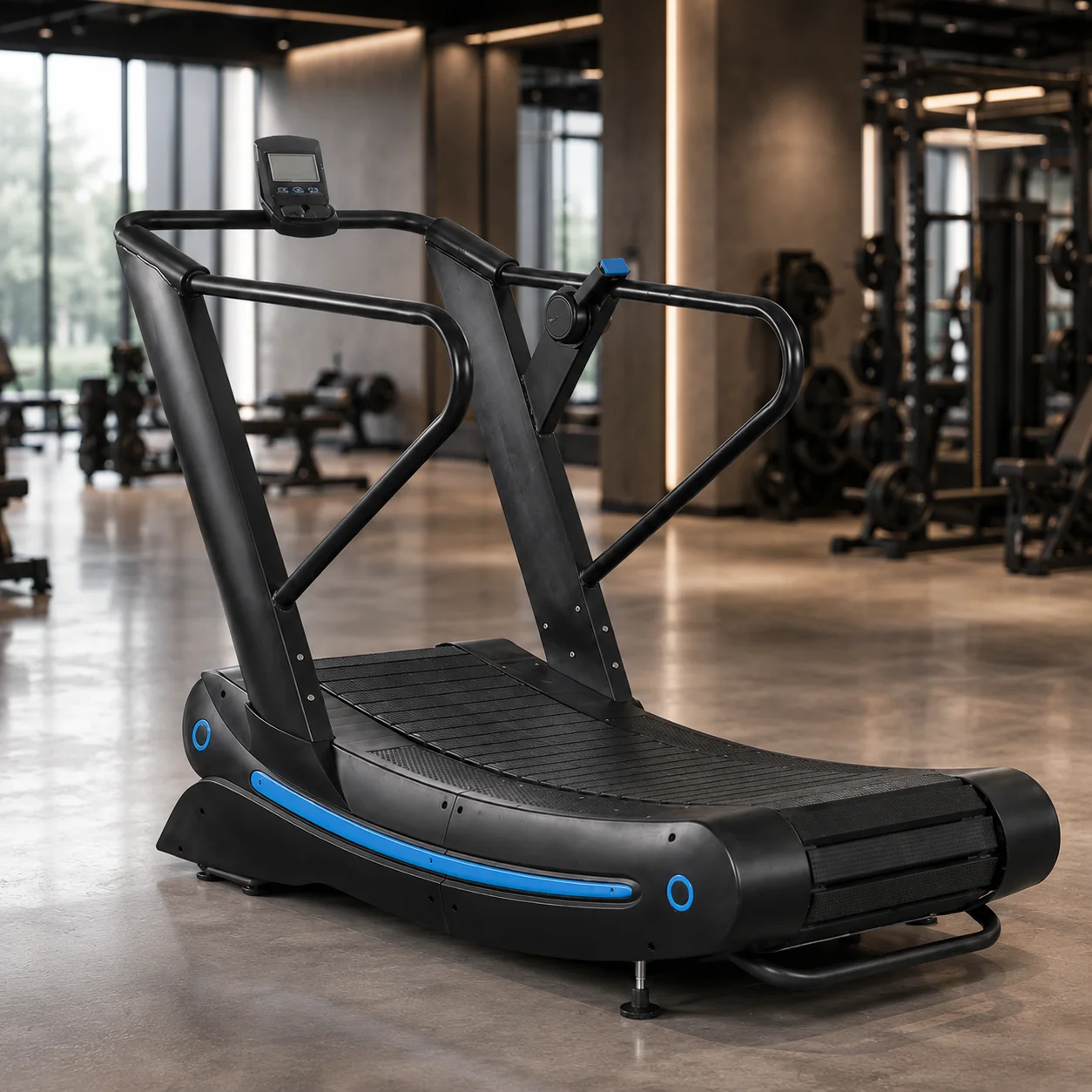 Curved Non-Motorized Treadmill Gym Fitness Commercial Hot Seller Gym Equipment of Aluminum Belt Non-Electric Curve Treadmill
