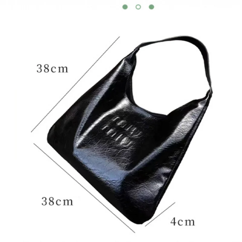 2024 New Tote Bags Women\'s Bags Fashion Axillary Bags Solid Color Soft Crossbody Bags Leisure High Capacity Black Shoulder Bags