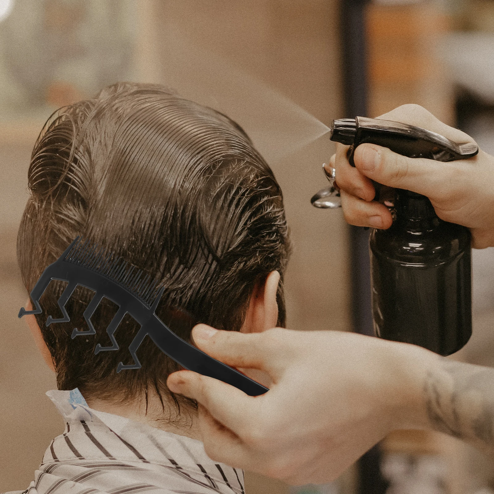 

Wide Tooth Comb Black Men Hair Brush Small Part Tpe Wide Tooth Combs Detangler Hair Cutting Combs Styling Household Bangs