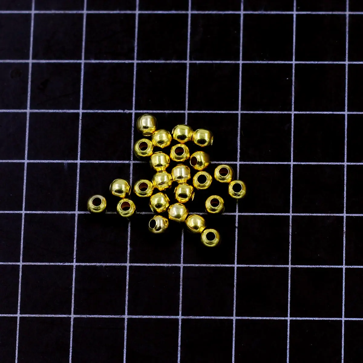 

10000Pcs Gold Plated Alloy Round Smooth Ball Spacer Beads 3mm Dia.