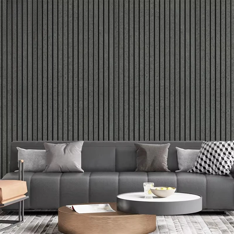 Self Adhesive Wood Panels for Wall Peel and Stick Slat Wall Panel Waterproof Sound Proof Foam Panels for DIY Home Decor