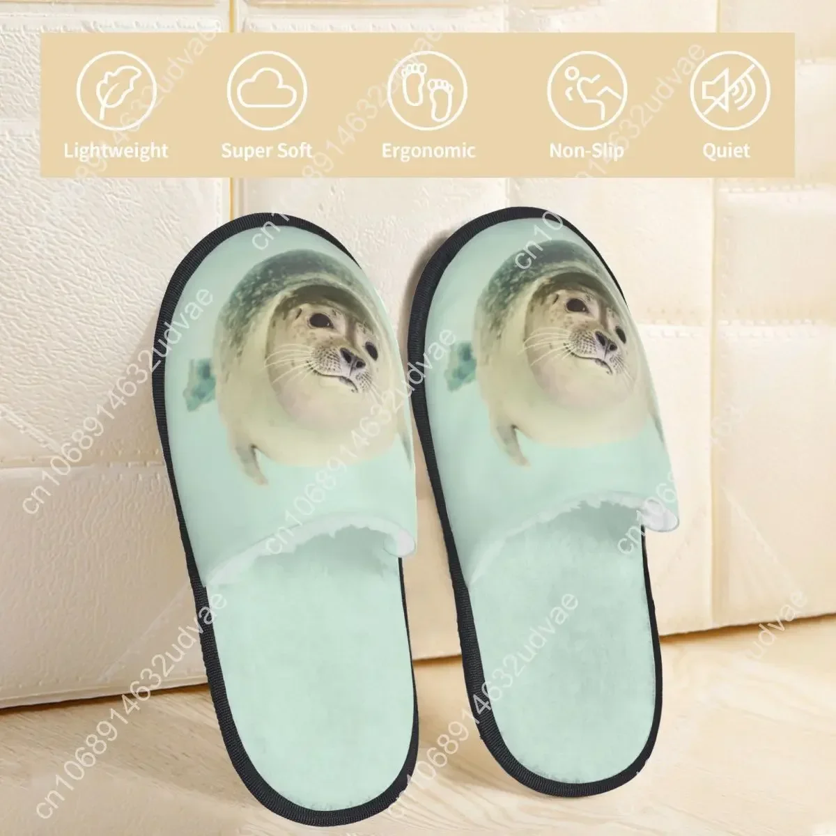 Seal Face Slipper For Women Men Fluffy Winter Warm Slippers Indoor Slippers