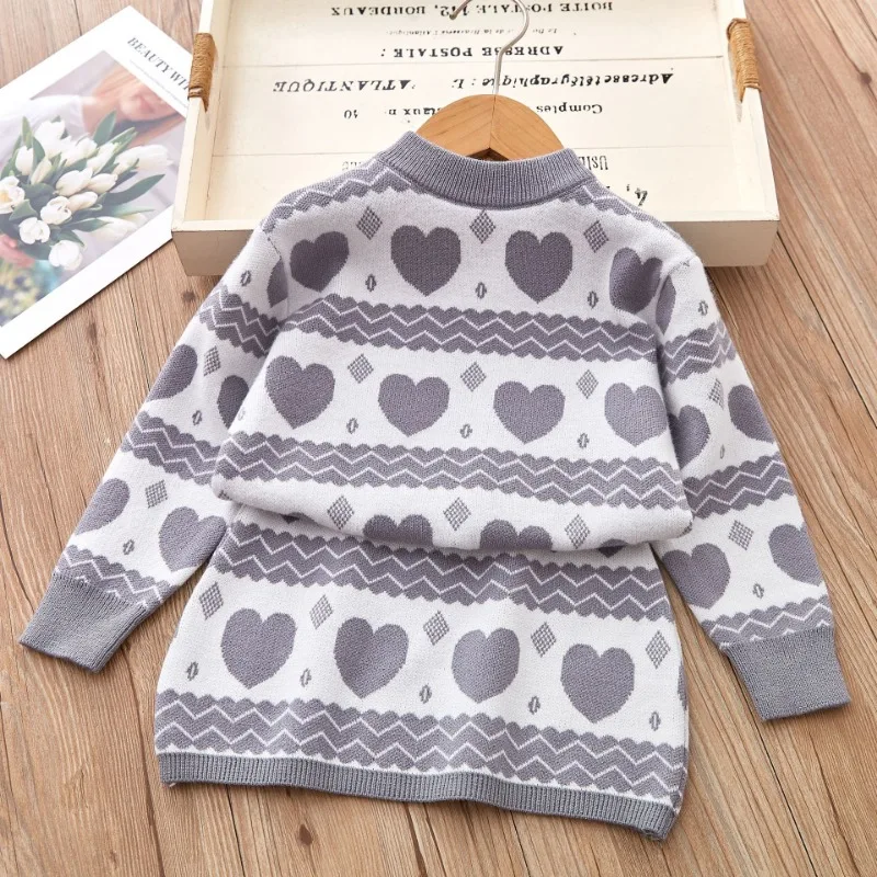 Baby Girls Clothes Set 2025 Autumn Winter Cartoon Clothing Set New Kids Knitted Sweet Outfit Children Clothes Suit 2 3 4 5 6Yrs