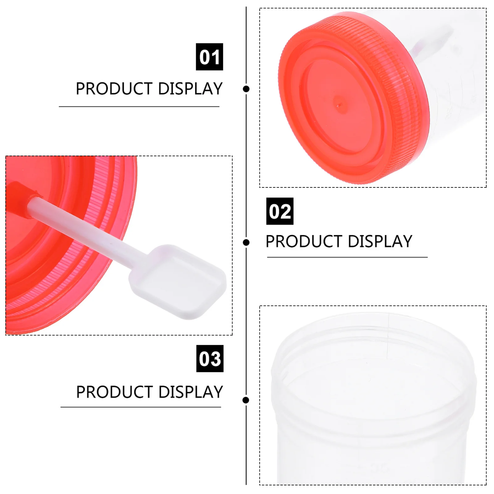 25Pcs 40ml Fecal Urine Sample Cups Premium Leak Proof Medical Containers for Lab Test Inspection Fecal Specimen Cup