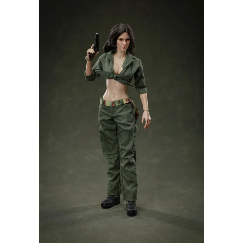 1/6 Vietnam War Army Green Cloth Movable Female Soldier Action Figure Model Historical Hobby Fans Collecible Full Set Toy  ﻿