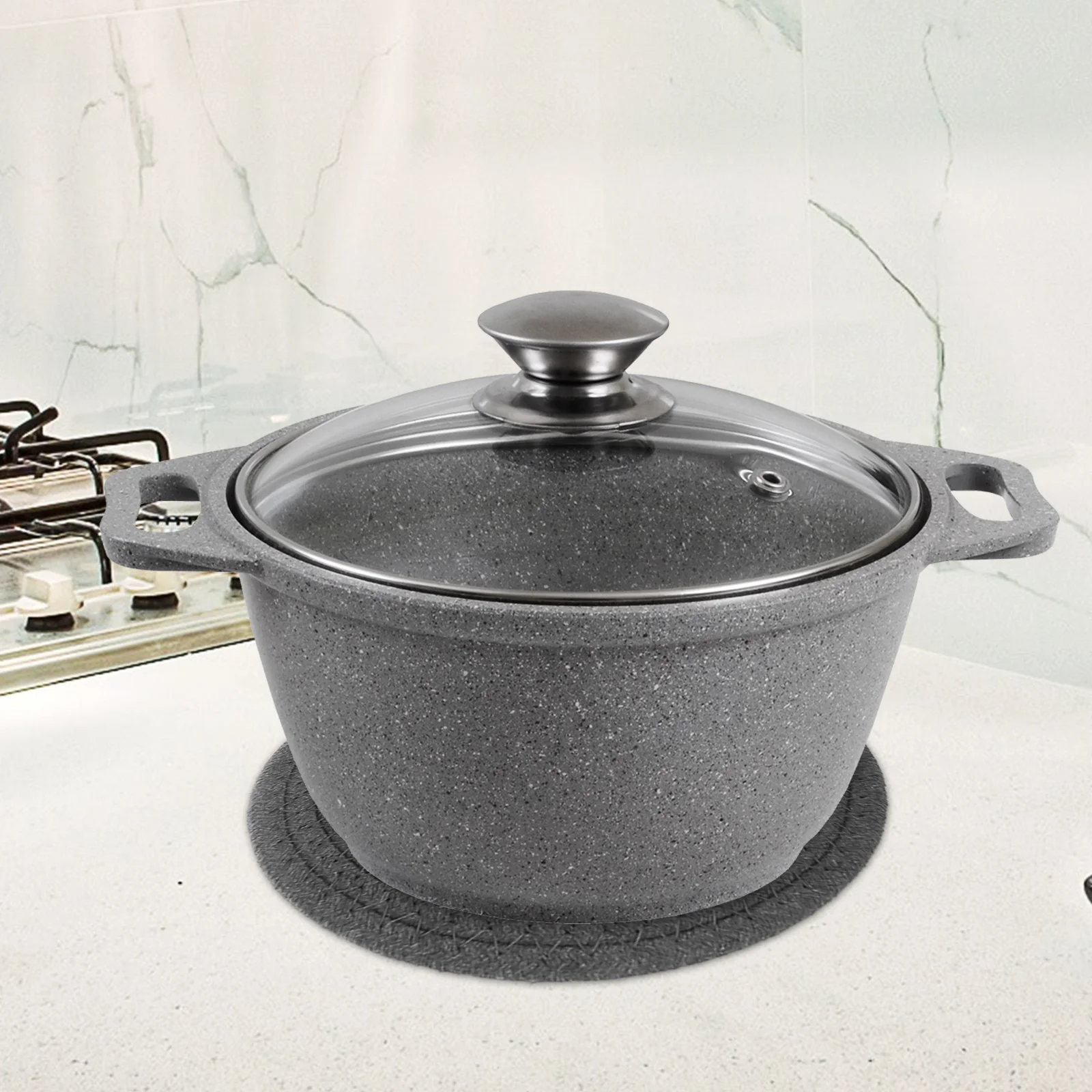 

1 set Woven Placemats Round Heat-Resistant Table Coasters Braided Drink Pads For Kitchen Coffee Table Home Decor Farmhouse Style