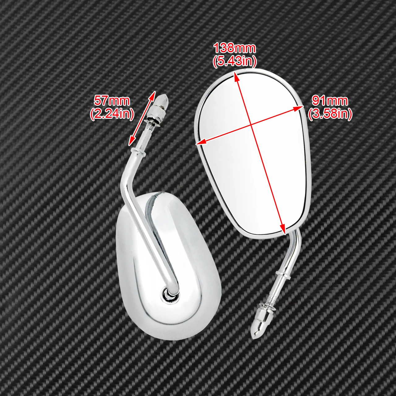 Motorcycle Rear View Side Mirror Chrome For Harley Touring Road King Softail Dyna Sportster XL 883 48 Street Bob Chopper Custom