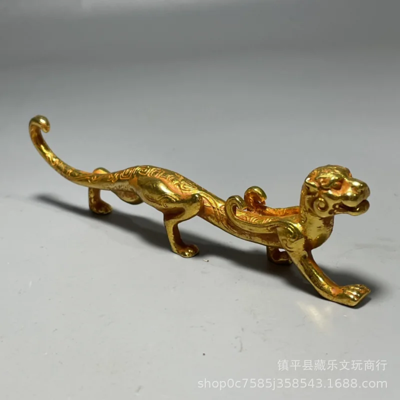 Antique Bronze Artifacts from the Spring Autumn and Warring States Period, -like Pen Rest, Brush Holder, Walking Tiger