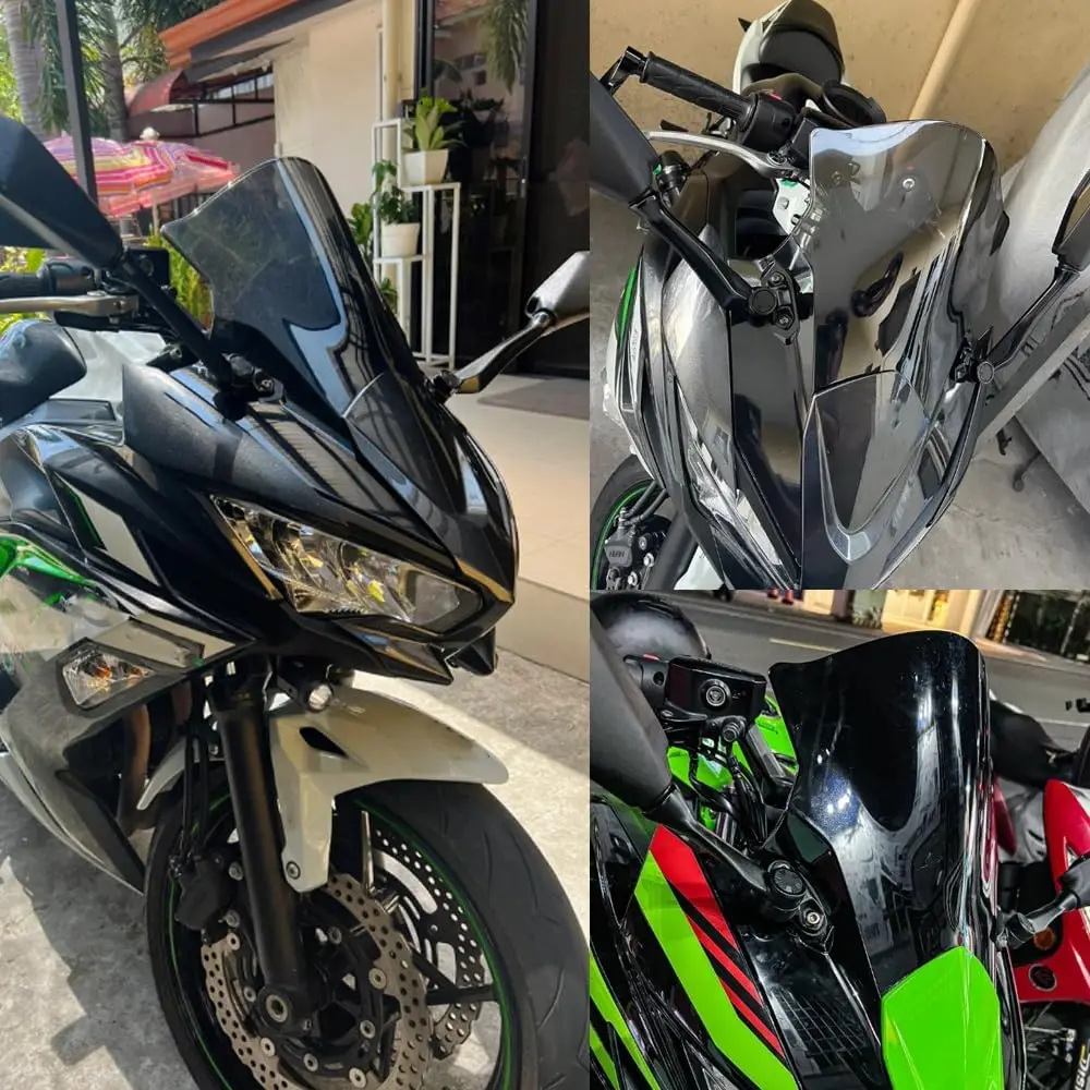 

Motorcycle Modified Replacement Parts Windscreen Wind Deflectors Windshield For Kawasaki Z400 Ninja 650/ER6F 2020-2023 Part