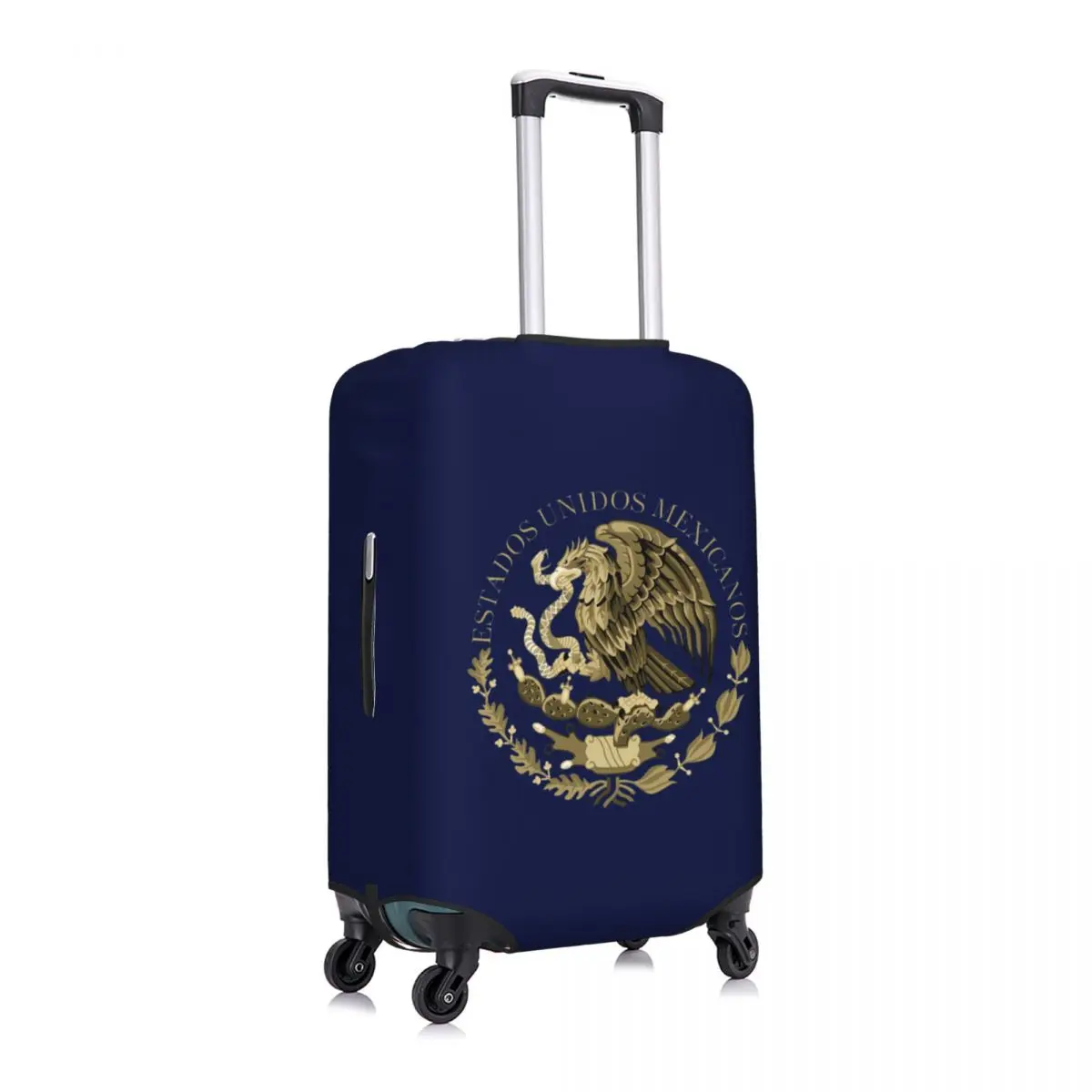 Custom Coat Of Arms Of Mexico Travel Luggage Cover Dust Proof Mexican Flag Seal Suitcase Cover Protector Fit 18-32 Inch