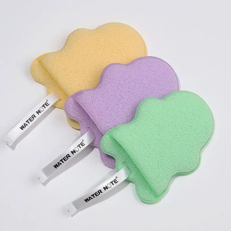 1/10 個再利用可能なソフト洗顔パフフェイスクリーニングスポンジパッドクリーニングスパマッサージメイクアップディープリムーバーににきびツール