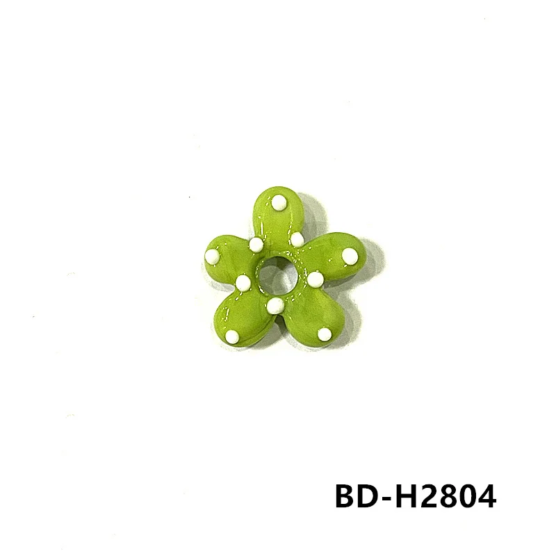 2Stück Dopamine farbige hohle Blumen Glasperlen INS Mini Blumen Charm Anhänger DIY Handgemachte Schmuckzubehör Bastelzubehör für Handwerker Perfektes Feiertagsgeschenk zur Armbänder Halsketten Herstellung – Detail 7