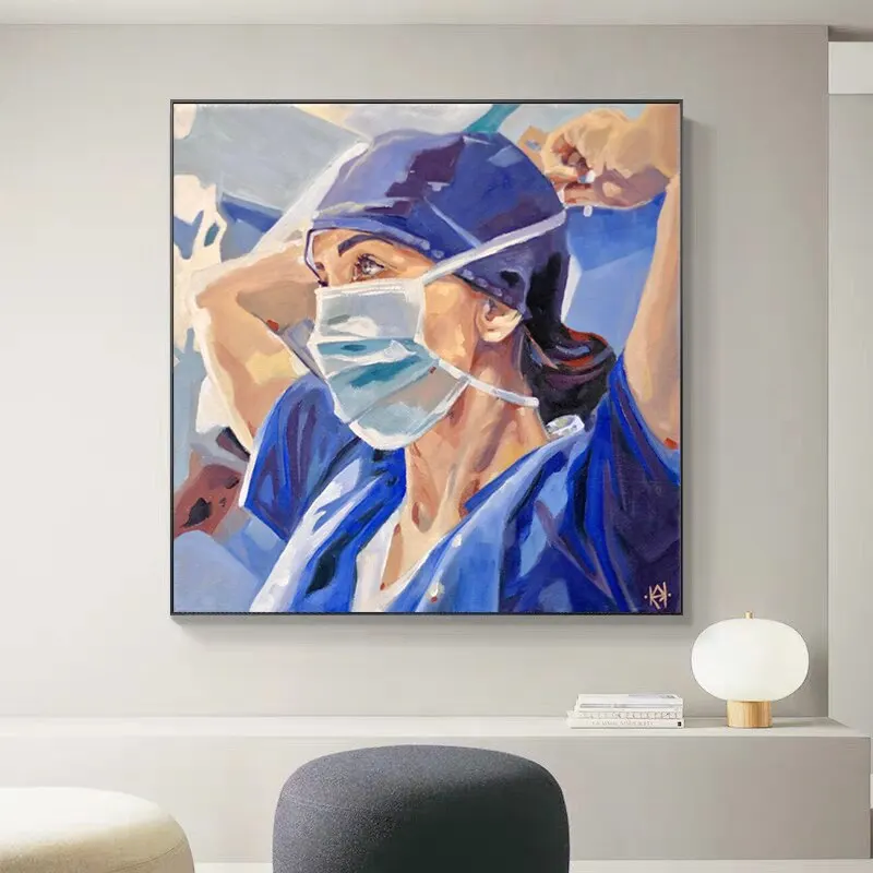 Inspiring Medical Heroes Wall Art  Nurse Canvas Painting for Hospital  Home Decor  Motivational Poster  Prints  Great Gift for H