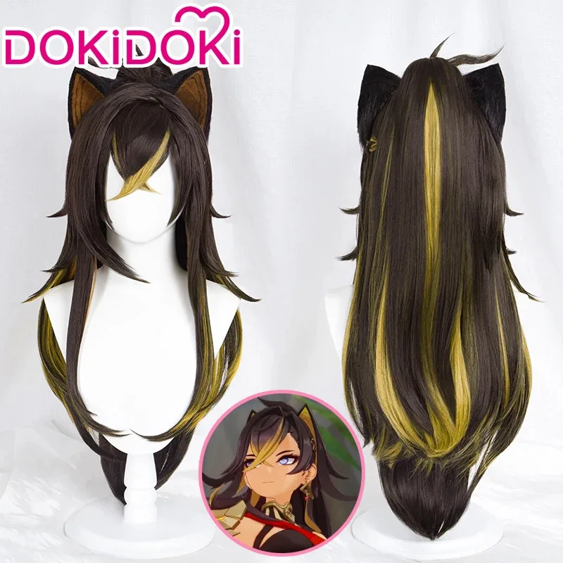 재고 있음 Tighnari Nilou Candace Dehya Cyno Collei Nahida Alhaitham Dori 가발 게임 Genshin Impact Sumeru 코스프레 DokiDoki 가발