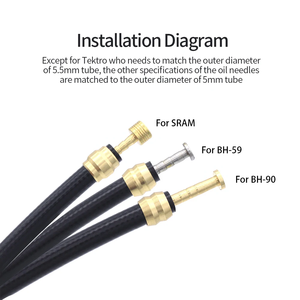 4 قطعة النحاس الجبلية دراجة ماسورة زيت الفرامل الزيتون رئيس النفط دبوس الصحن الهيدروليكي الفرامل النفط إبرة البطانات ل SRAM BH90 BH-59/63 دليل #5