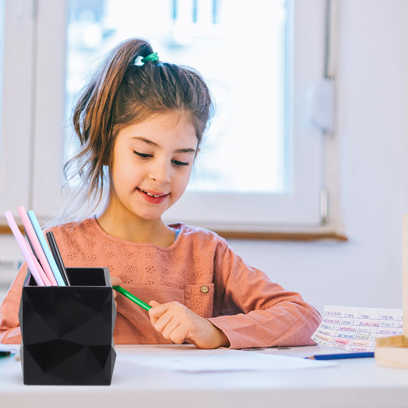 

Large Capacity Makeup Brush Holder Organizer Desktop Storage Cup for Bathroom Dressing Table Pen Pencil Stationery