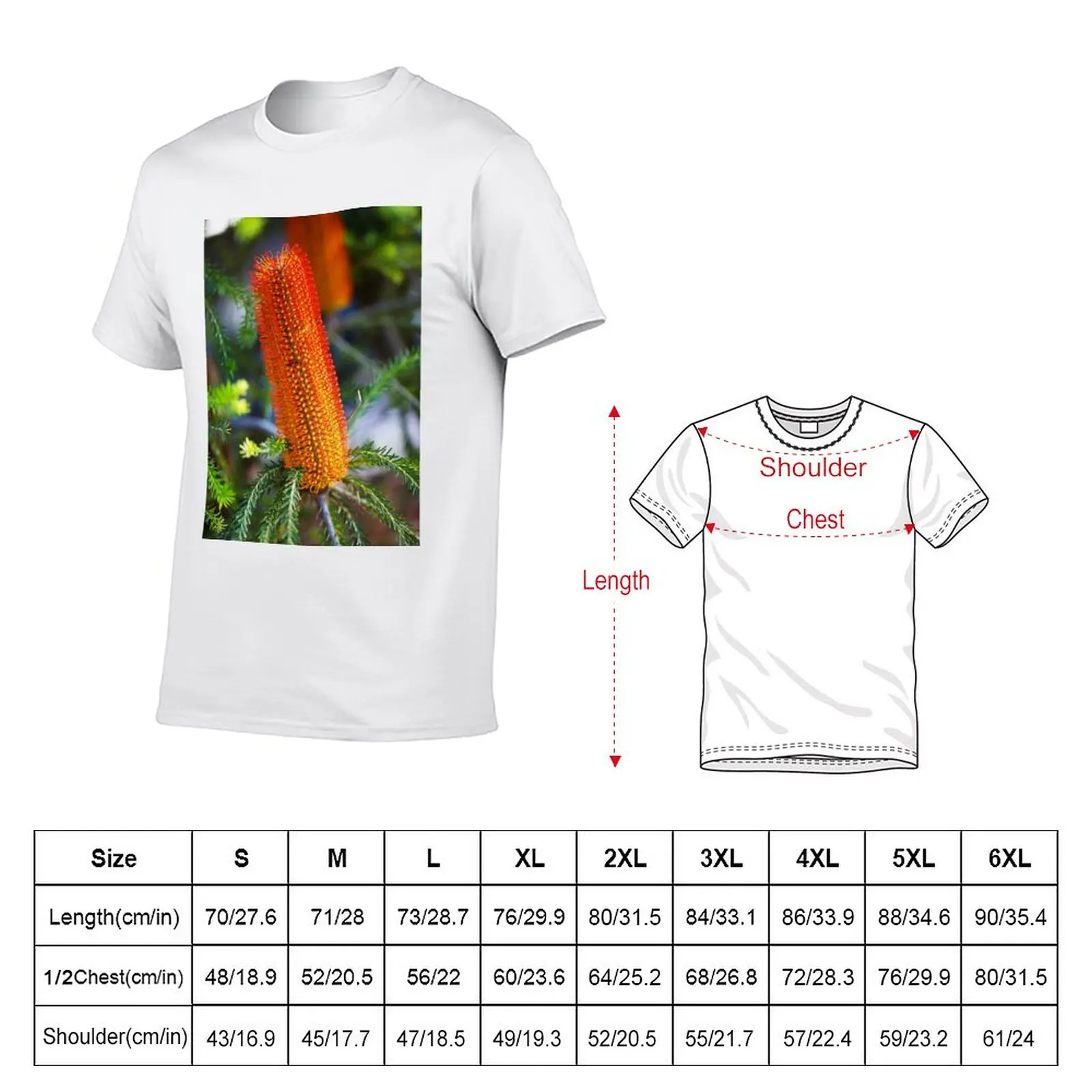 New Banksia Ericifolia Candle Flowers T-Shirt graphics t shirt graphic t shirt custom t shirt Men's long sleeve t shirts