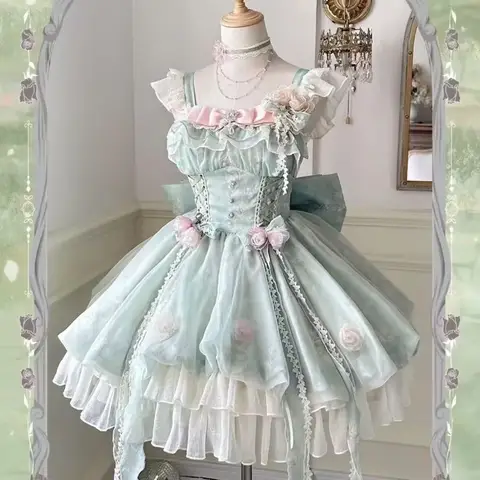 10 best sales grön lolitaklänning - №6