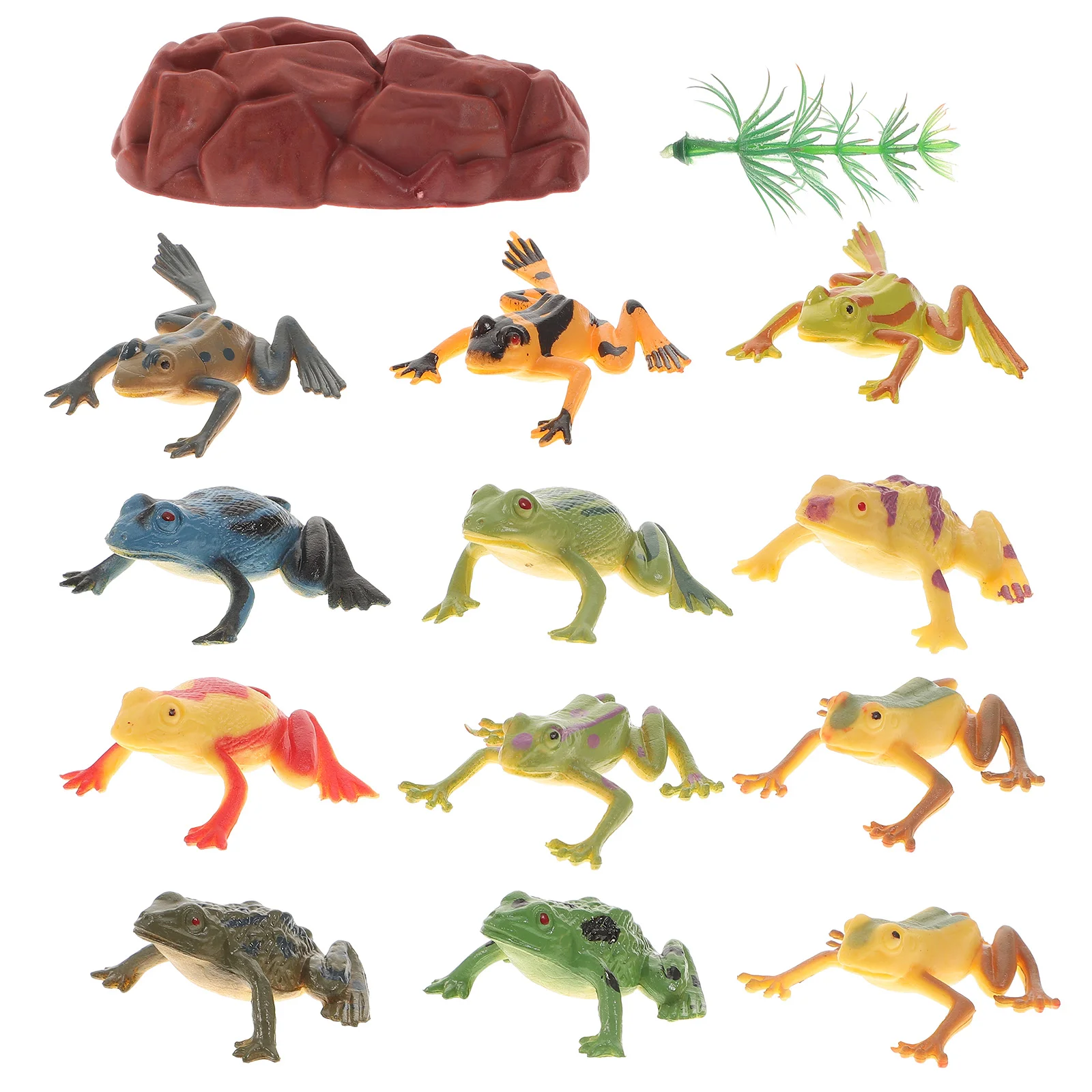 12 Pcs Model Mini Animals Anti-stree Toy Miniature Toys Anxiety Relief Plaything Magnet