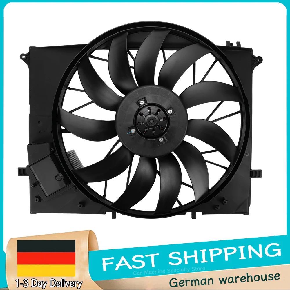 4-pins motorradiateur koelventilatorassemblage compatibel met Mercedes-Benz S CL W220 CL500 CL55 AMG vervangt 2205000293 - afbeelding 1