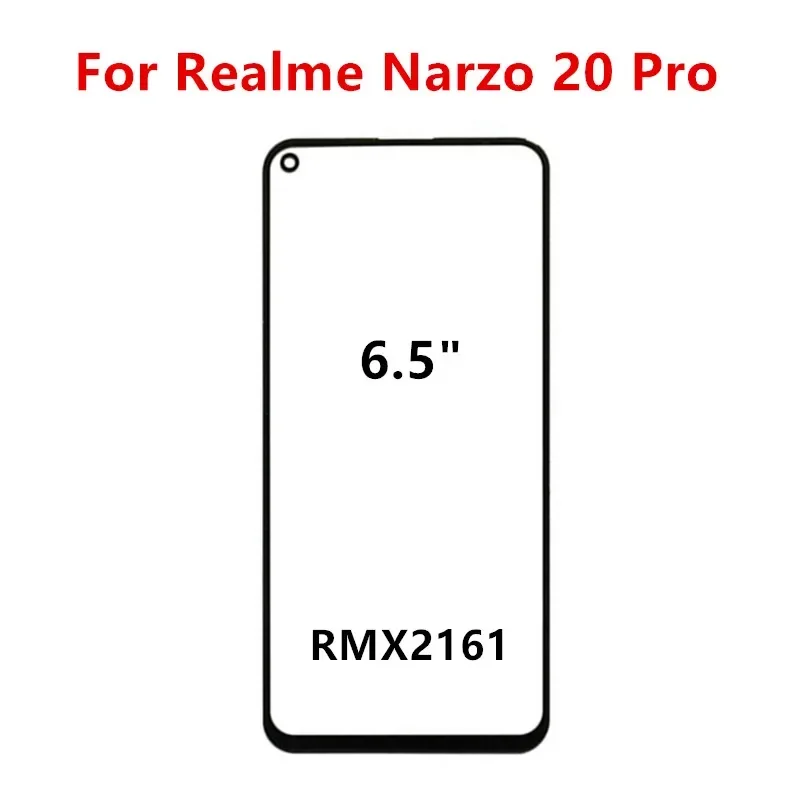 Touch Screen For Realme Narzo 60 20 30 Pro 50i 50A N55 N53 Front Panel LCD Display Out Glass Cover Lens Repair Parts + OCA