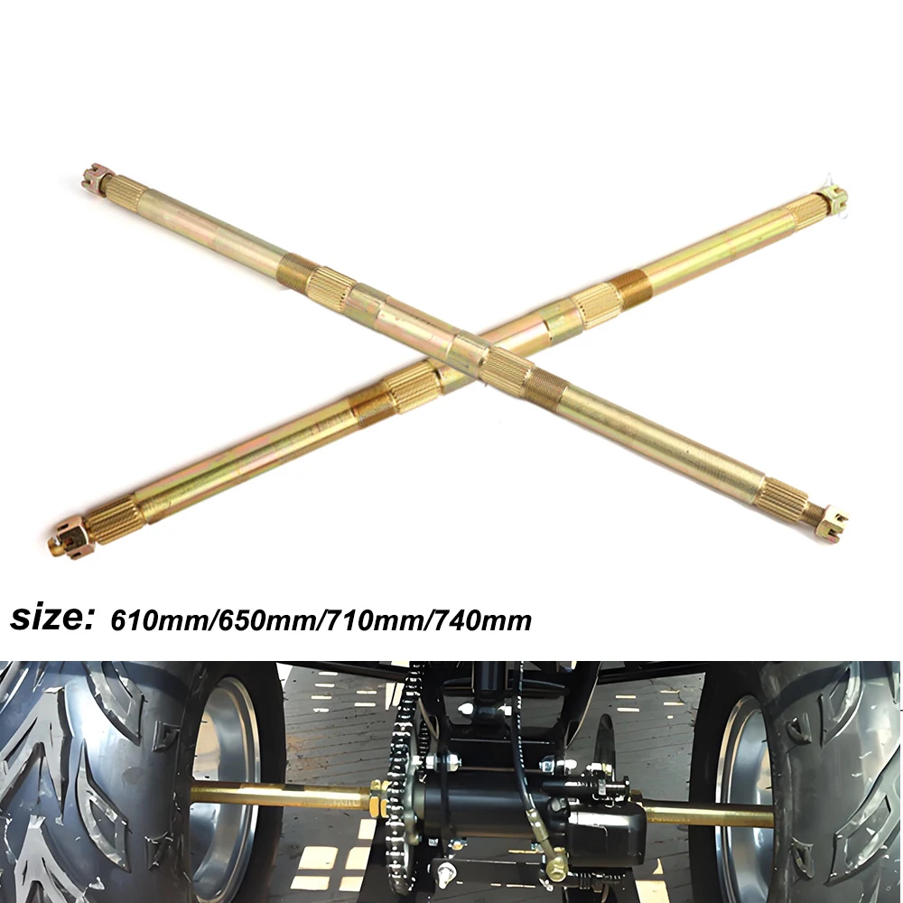 

610/650/710/740mm rear axle suitable for DIY 49cc 50cc 110cc 125cc electric mini kids Go Guggy ATV QUAD bicycle parts