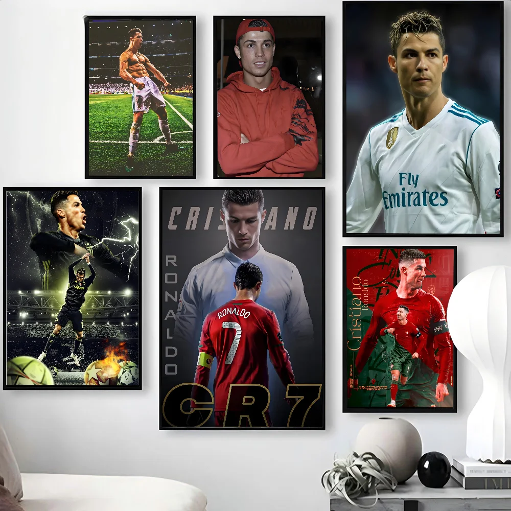 C-Cristiano R-Ronaldo CR7 Classic Vintage Poster Paper Print Home Living Room Bedroom Entrance Bar Cafe Art Painting Decoration