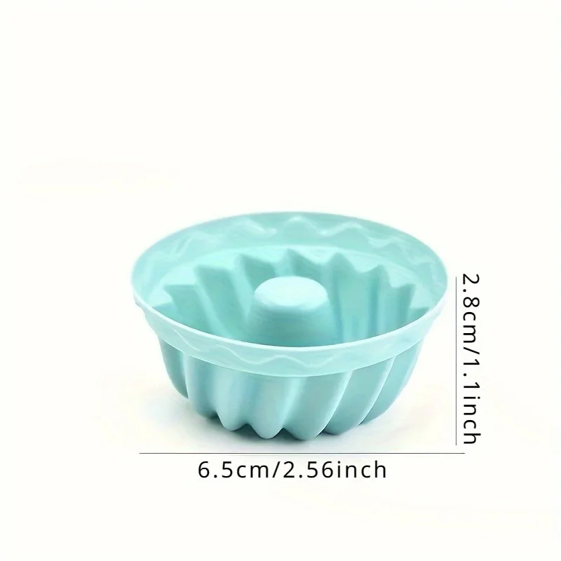 Non-Stick Silicone Bundtlette Cake Mold for Perfect Fluted Tube Cakes - Baking Tools and Kitchen Accessories for Easy