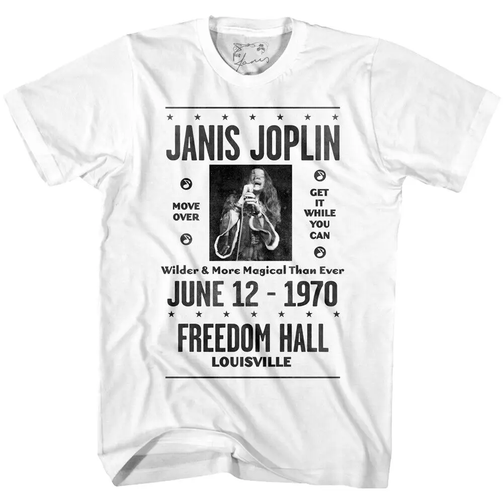 

Janis Joplin Louisville Concert 1970 Men's T Shirt Dom Hall Live Tee