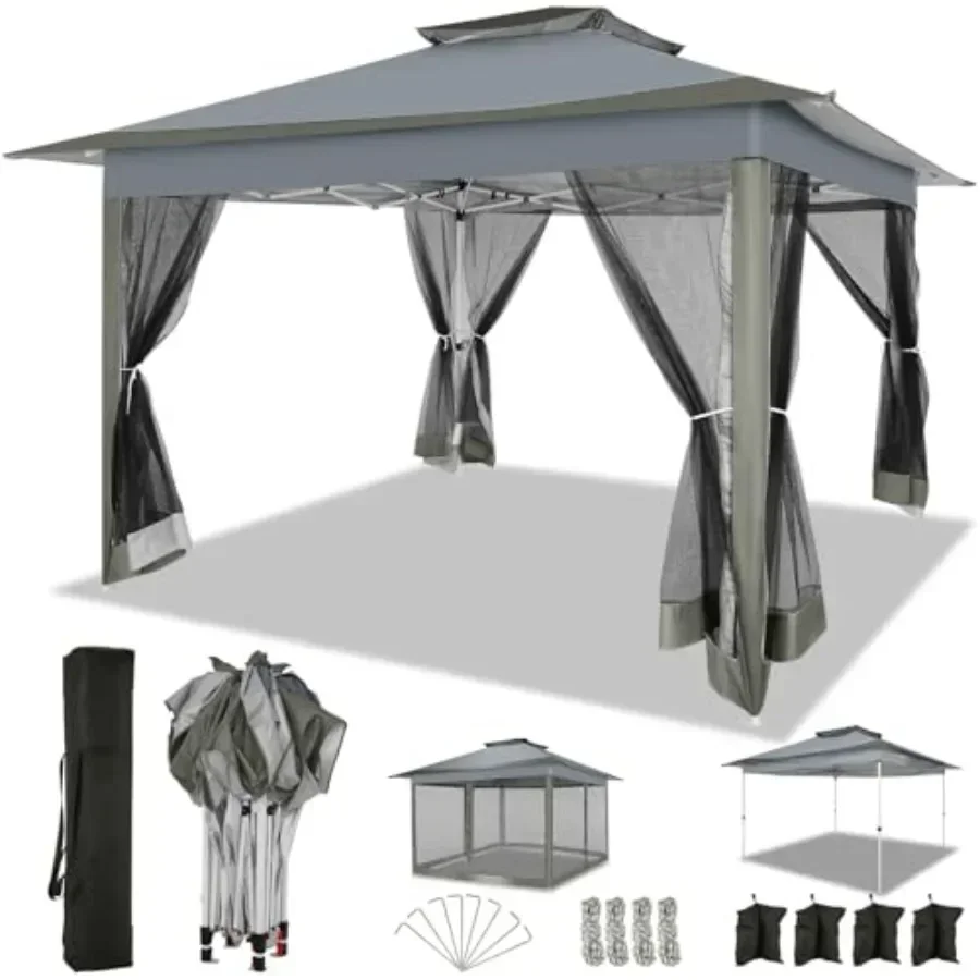 Feet Pop Up Gazebo on Clearance Outdoor Pop Up Canopy Tent, Carpas Para Patio, Shelter Tents with Netting and Portable Carry Ba