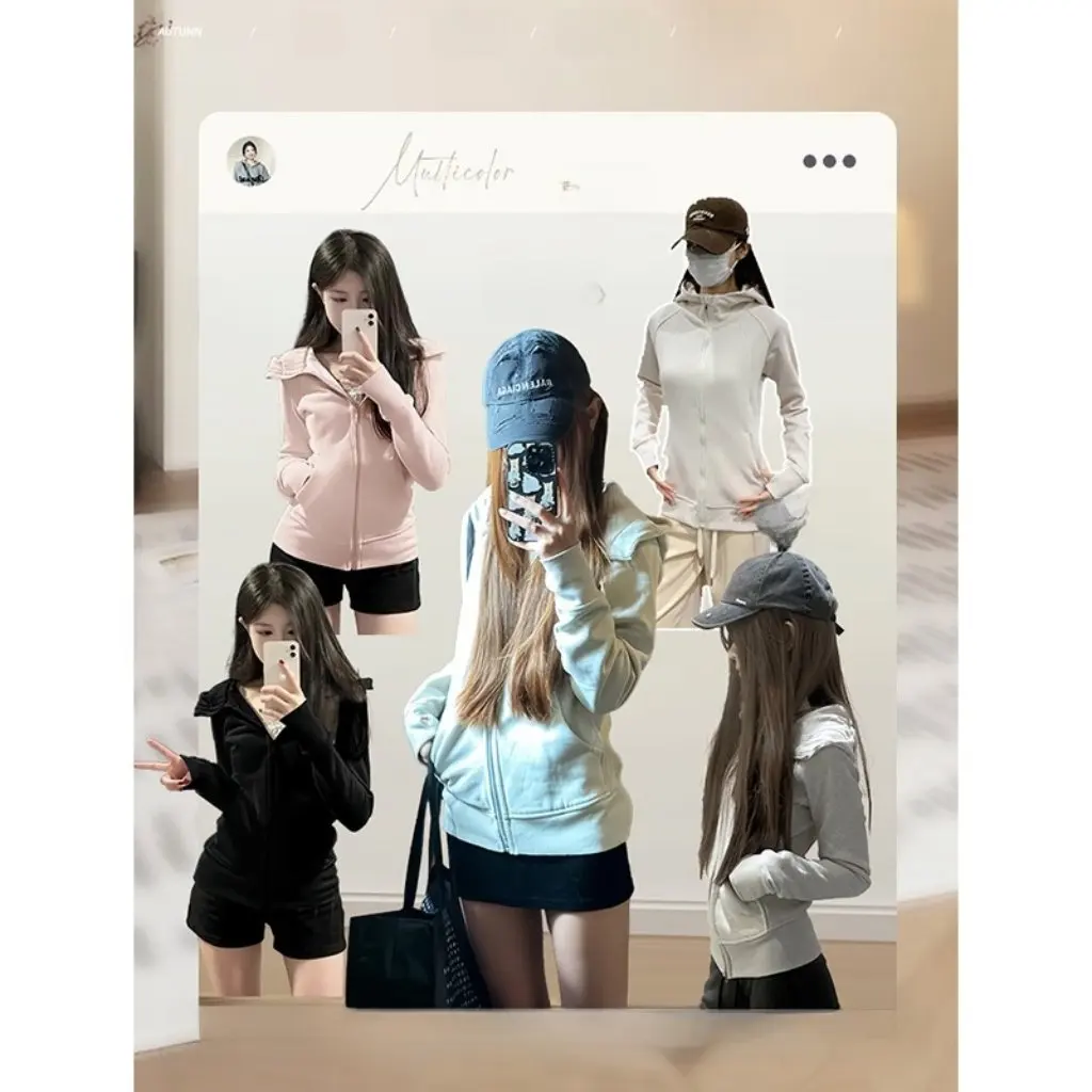 

Women's Slim-Fit Short Jacket Winter Fleece-Lined Hooded Cardigan Sweatshirt Trendy High-Quality Waist-Cinching Style New
