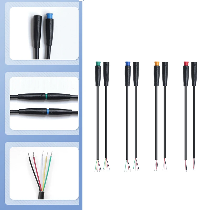 M6 Waterproof Cable, 2P 3P 4P 5-Core Aviation Connector, Male/Female LED Light Electric Vehicle Plug Waterproof Joint