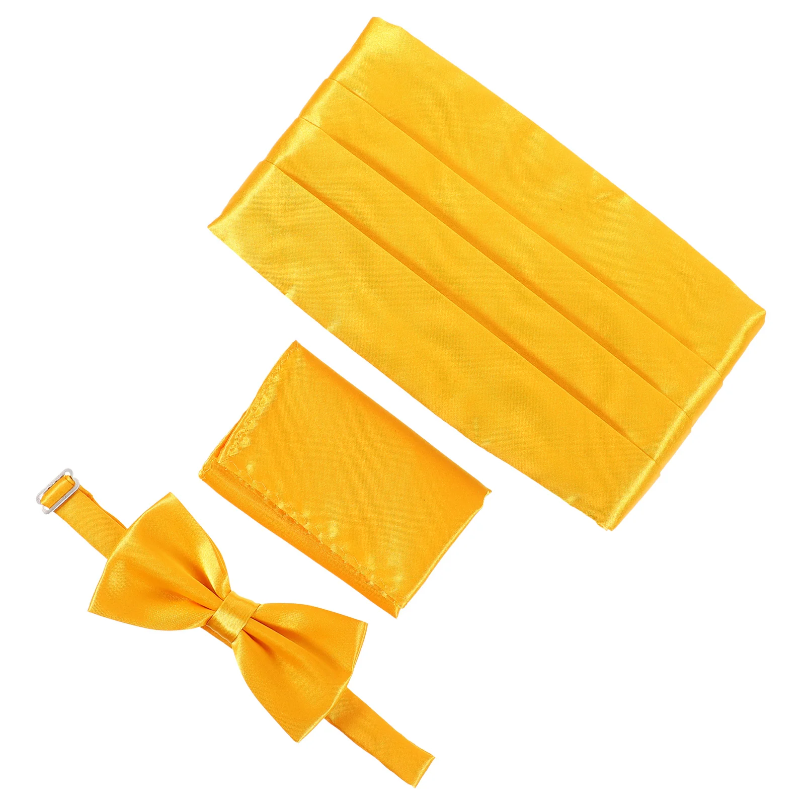 

1Set Classic Color Cummerbund Bow Tie Pocket Handkerchief Set Suitable for Weddings Proms Parties Graduation Cummerbund Men
