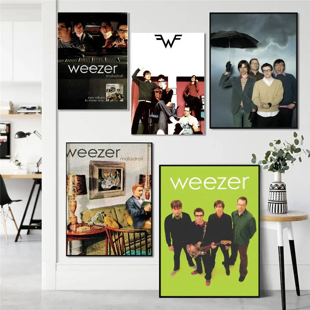 Weezer Music Band Anime Posters Sticky Waterproof Paper Stic