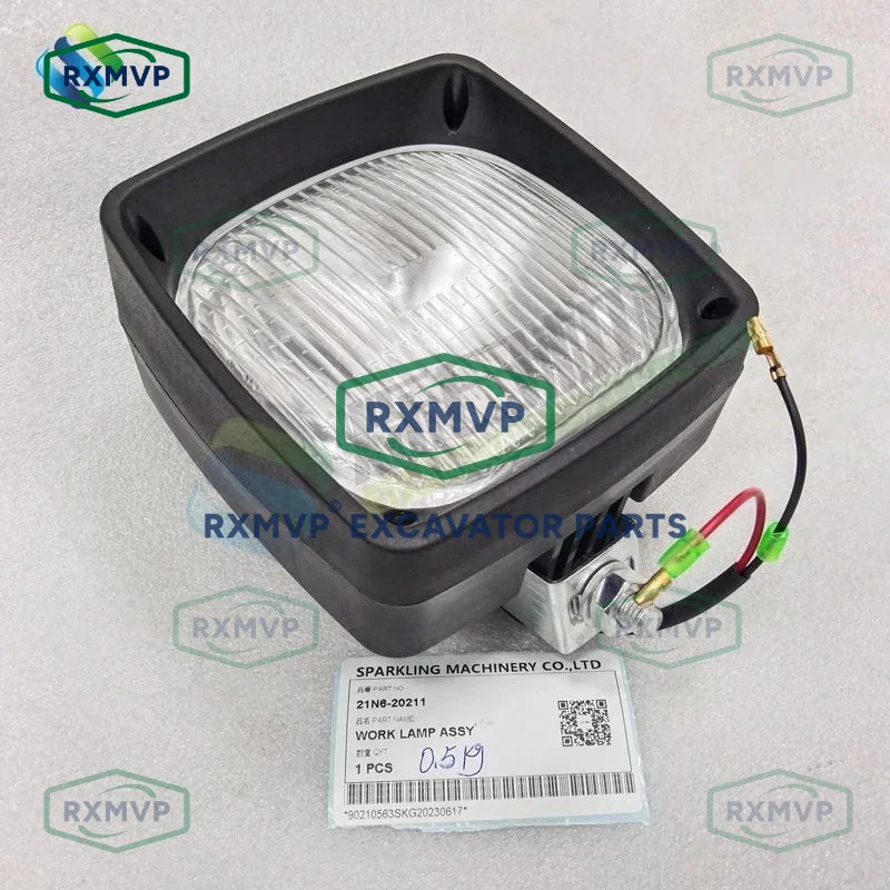 21N6-20211 R110-7 R140W-7 R180LC-7 Excavator Spare Parts Work Lamp Assy 21N6-20211