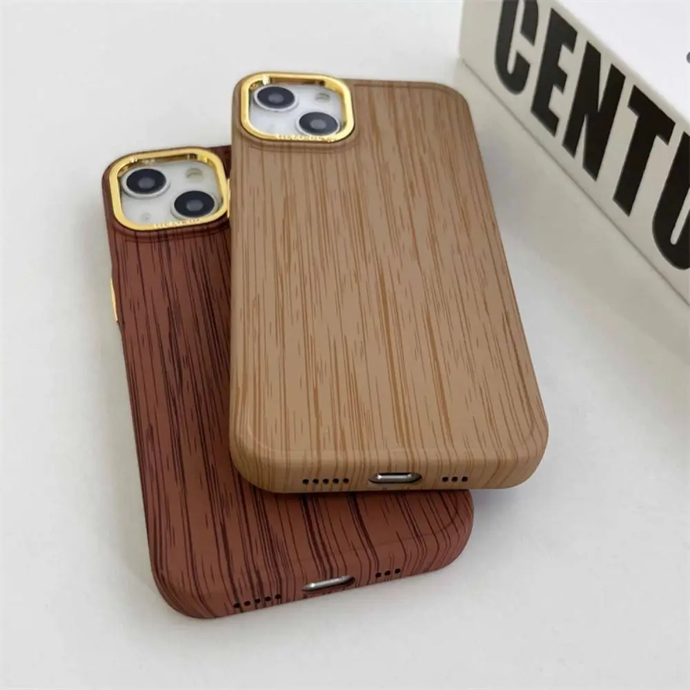 Fall Prevention Phone Case Wooden Wear-resistant Mobile Phone Protective Case Creative Durable for Iphone 14/14 Pro/14 Pro Max