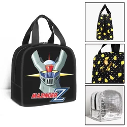 Moda młodzieńczy Anime Mazinger Z druk 3D izolowane przenośne torebki worki na lód Lunchbox izolacja termiczna torba na drugie śniadanie