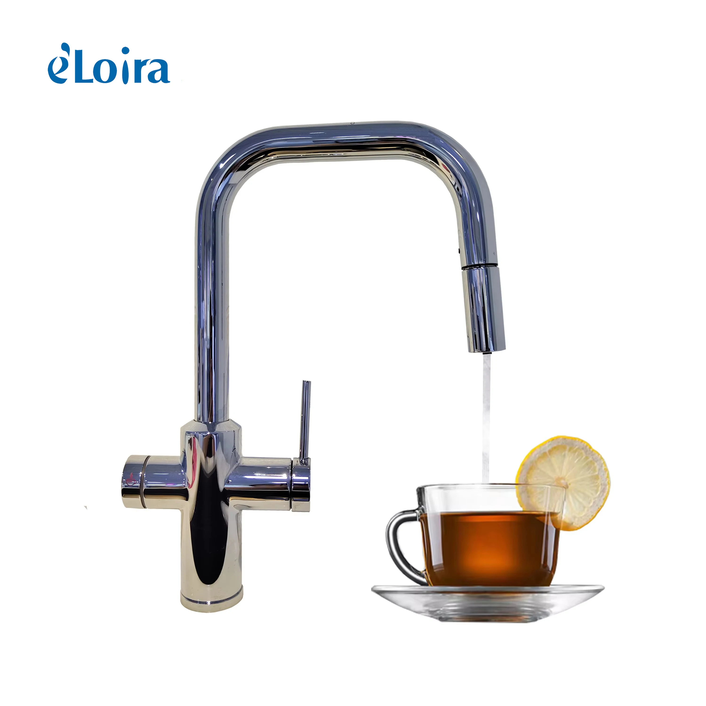 

Light Emitting Diode 4 in 1 Pull Out Instant Boiling Hot Water Filter Faucet Faucet Digital Boiling Faucet