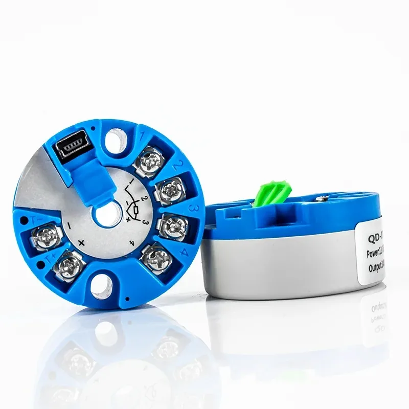 PT100 K Type Temperature Transmitter 0-100℃ 0-200℃ To 4-20mA 0-5V 0-10V Head Mounted Analog Signal Converter