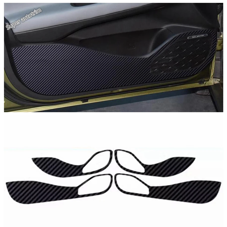 Car Door Anti-Kick Pad Anti Dirty Protective Carbon Fiber Look Sticker Mat Interior Accessories For GAC Trumpchi Empow 2022-2024