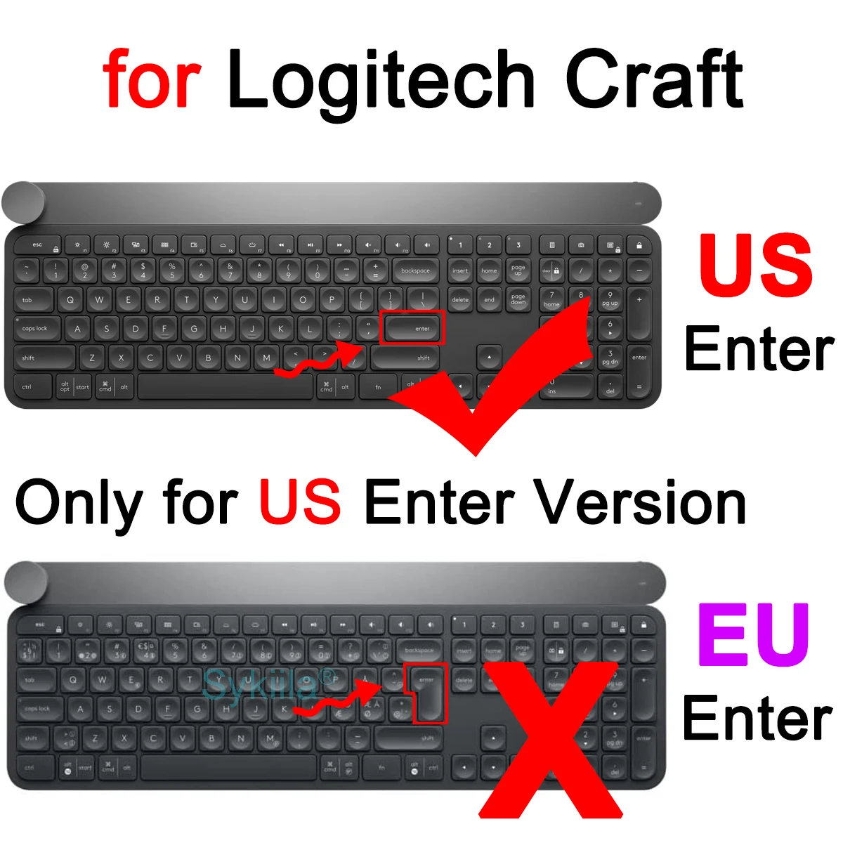 Tastaturabdeckung für Logitech Craft Wireless Schutzhülle für Logi Case Schwarz Clear Silicon TPU Skin Case Computer
