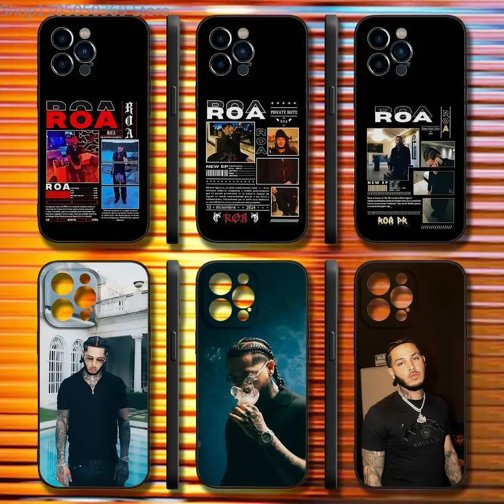 

Rapper Roa Phone Case For iPhone 17,16,15,14,13,12,11,Pro,Max,Plus,X,XS,SE4,E,Mini,Soft Black Case